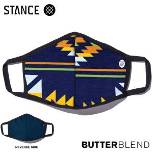 ファッションマスク 洗えるマスク STANCE SOCKS スタンスソックス フェイスマスク GUIDED MASK - Navy - ネイティブ柄 リバーシブル 花粉対策｜maniac