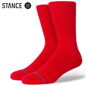 STANCE SOCKS スタンスソックス メンズ靴下 ICON - Red｜maniac