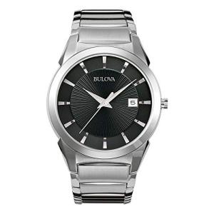 腕時計 ブローバ メンズ 96B149 Bulova Men's 3-Hand Calendar Date Quartz Watch, Patterned Dial, 38mm,｜maniacs-shop