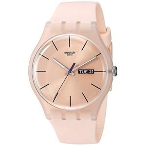 腕時計 スウォッチ メンズ SUOT700 Swatch ROSE REBEL Unisex Watch, Pink (Model: SUOT700)｜maniacs-shop