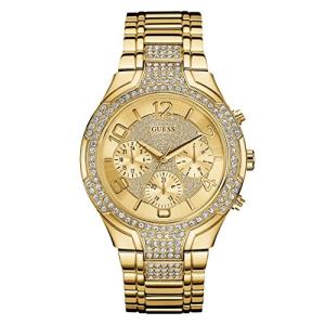 GUESS（ゲス） ゴールドトーン 腕時計 ケース46mm クリスタル装飾 