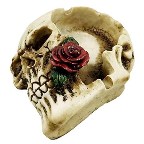 灰皿 海外モデル アメリカ Ghastly Romantic Red Rose Skull Ciga...