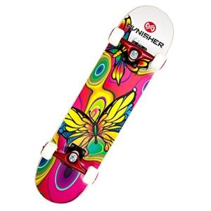 スタンダードスケートボード スケボー 海外モデル 9009 Punisher Skateboards Butterfly Jive｜maniacs-shop