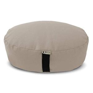 ヨガ フィットネス 20DXNL Bean Products Zafu Meditation Cushion, Oval, Cotton Natural - Filled with Org
