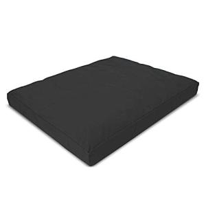 ヨガ フィットネス 242DBK Bean Products Zabuton Meditation Cushion, Small, Black - 10oz Cotton