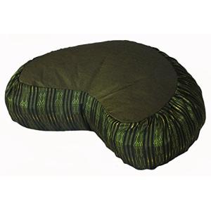 ヨガ フィットネス TS077E4 Boon Decor Meditation Cushion Crescent Zafu - Global Weave Olive Green｜maniacs-shop