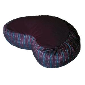 ヨガ フィットネス TS077E2 Boon Decor Meditation Cushion Crescent Zafu Pillow - Global Weave Burgundy｜maniacs-shop