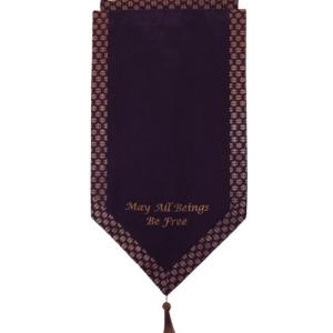 ヨガ フィットネス new Altar Cloth Or Wall Hanging - Embroidered w/Brocade Silk Trims: May All Beings B｜maniacs-shop