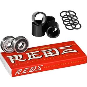 ベアリング スケボー スケートボード DECK Bones Super Reds Bearings, 8 Pack set With FREE Bones｜maniacs-shop