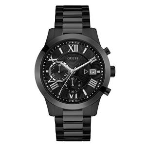 腕時計 ゲス GUESS U0668G5 GUESS Stainless Steel Black Ionic Plated Chronograph Bracelet Watch with Date.