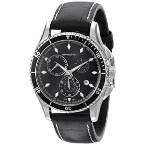 腕時計 ハミルトン メンズ H37512731 Hamilton Men's H37512731 Jazzmaster Seaview Black Chronograph Di