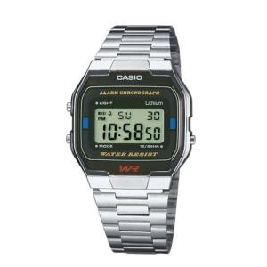 腕時計 カシオ メンズ A163WA-1QES Casio A163WA-1QGF Mens Collection Classic Steel Watch｜maniacs-shop