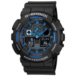 腕時計 カシオ メンズ GA-100-1A2DR (G271) Casio G-Shock GA100-1A2 Ana-Digi Speed Indicator Black Dial｜maniacs-shop