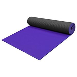 ヨガマット フィットネス Y041MATBLKPR YogaAccessories 1/4" Thick High-Density Deluxe Non-Slip Exerci