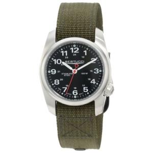 腕時計 ベルトゥッチ メンズ 10112 Bertucci A-1S Field Watch 10112 - Black Dial - Olive Band｜maniacs-shop