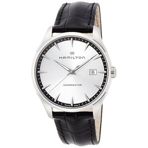 腕時計 ハミルトン メンズ 1HVW2XJK Hamilton Jazzmaster Silver Dial Leather Strap Men's Watch H324517