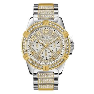 GUESS（ゲス） ゴールドトーン 腕時計 ケース46mm クリスタル装飾 