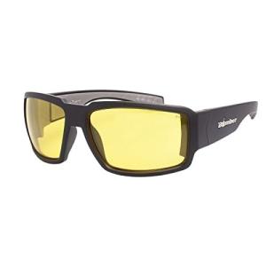 ボディボード マリンスポーツ BG102 BOMBER Safety Glasses for Men with Yellow Lens, Matte Black Fra