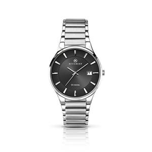 腕時計 腕時計 アキュリスト 7007 Accurist Gents Analogue Watch With Black Dial And Stainless Steel