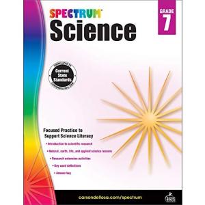 海外製絵本 知育 英語 704620 Spectrum 7th Grade Science Workbook, Scientific Research, Space and Earth