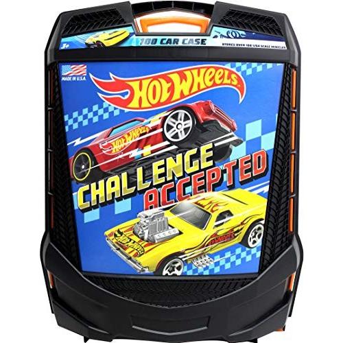 ホットウィール Hot Wheels 格納式ハンドル付きローリング収納ケース　HOTWHEELS車を...