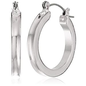 ゲス ピアス アメリカ 84201542 GUESS "Basic" Silvertone Wide Band Mini Hoop Earrings｜maniacs-shop