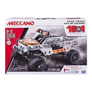 メカノ 知育玩具 パズル 6036038.0 Meccano Erector, 10 in 1 Model Race Truck Building Set, 225 Pieces,｜maniacs-shop