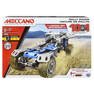 メカノ 知育玩具 パズル 6040178 Erector by Meccano 10 in 1 Rally Racer Model Vehicle Building Kit, ST｜maniacs-shop