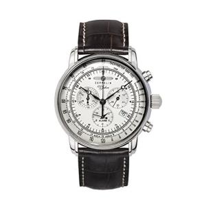 腕時計 ツェッペリン メンズ 76801 Zeppelin GRAF Chronograph and Alarm Watch (White)