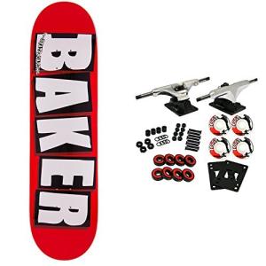 スタンダードスケートボード スケボー 海外モデル Baker Skateboard Complete Logo White 7.56