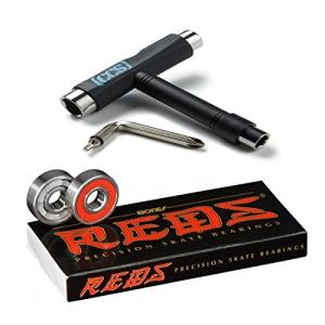 ベアリング スケボー スケートボード B016E3DBAMparent Bones Reds Precision Skate Bearings (Reds｜maniacs-shop