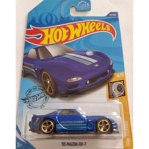ホットウィール Hot Wheels '95マツダ RX-7 HWターボ 4/5 43/250 ブル...