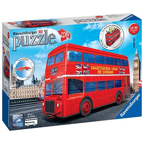 ジグソーパズル 海外製 216ピース 3Dパズル ロンドンバス 高さ14.3×長さ27.4センチ 絵...