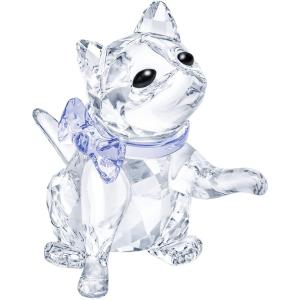 希少 美品 スワロフスキー クリスタル 猫 2体 置物 立ち 座り 毛糸