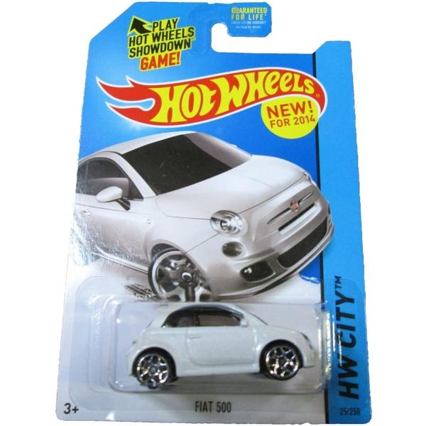 ホットウィール Hot Wheels フィアット500 HWシティ 25/250 ホワイト ビークル...