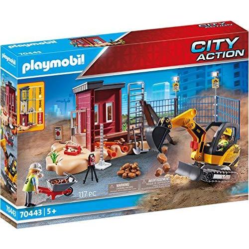 プレイモービル ブロック 組み立て 70443 Playmobil Mini Excavator w...