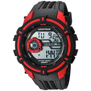 腕時計 アーミトロン メンズ 40/8384RED Armitron Sport Men's 40/8384RED Red Accented Digital Chronog｜maniacs-shop