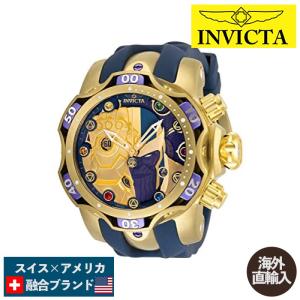 Invicta サノス アベンジャーズ インフィニティ・ウォー メンズクォーツ腕時計 52.5mm シリコン ゴ｜maniacs-shop