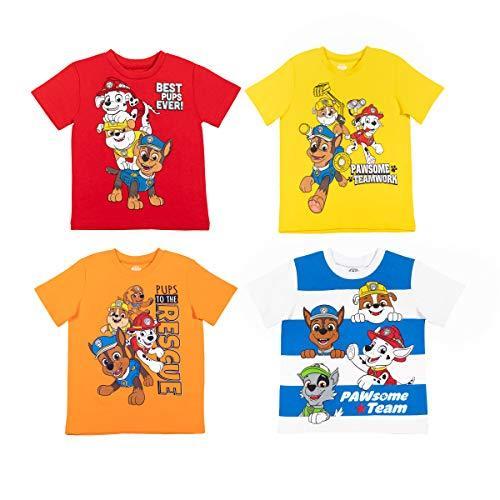 パウパトロール 子供服 半袖Tシャツ 4枚組 2T 日本サイズ95相当 チェイス マーシャル ラブル...