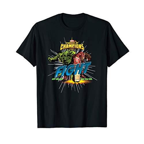 マーベル Marvel チャンピオンコンテスト ハルクとアイアンマン 半袖Tシャツ メンズ 【Sサイ...