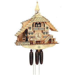 カッコー時計 インテリア 壁掛け時計 SC 8TMT 1071/0 8-Day Wooden Cuckoo Clock in Natural Finish