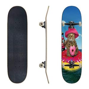 ロングスケートボード スケボー 海外モデル xzngknvh6_318 Skateboards cat with a Donut Makes S