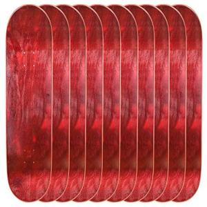 デッキ スケボー スケートボード Cal 7 Blank Maple Skateboard Decks (Bundle of 10) (7.75 Inch, Red