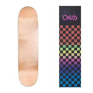 デッキ スケボー スケートボード C7-1D775-N*C7-G2G-Rainbow Cal 7 Natural Skateboard Deck with Grap｜maniacs-shop