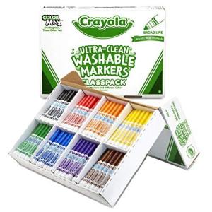 クレヨラ アメリカ 海外輸入 58-8200 Crayola Broad Line Washable Markers - 200ct (8 Assorted Colors)｜maniacs-shop
