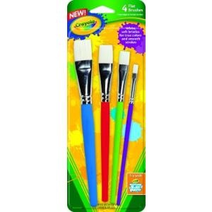 クレヨラ アメリカ 海外輸入 05-3520 Crayola Large Paint Brushes (4ct), Kids Paint Brush Set, Thin &｜maniacs-shop