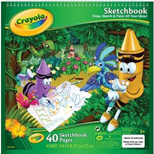クレヨラ アメリカ 海外輸入 99-3404 Crayola Kids' Spiral Sketchbook, 9"X9", Coloring & Drawing Supp｜maniacs-shop