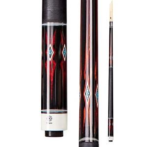 海外輸入品 ビリヤード Collapsar CH02 Pool Cue with Soft Case,Cocobolo with Turquoise Dimond,Black Ir