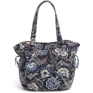 ヴェラブラッドリー レディース サッチェル ハンドバッグ コットン Vera Bradley Java Navy Camo 約30×28｜maniacs-shop