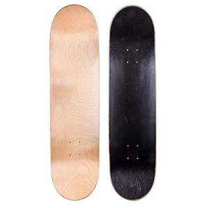 デッキ スケボー スケートボード SA5788 Cal 7 Blank Maple Skateboard Decks| Two Pack(Natural, Blac｜maniacs-shop